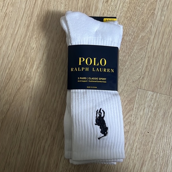 POLO RALPH LAUREN Men's Socks,  Classic Sport Crew 3 Pack - Picture 4 of 9